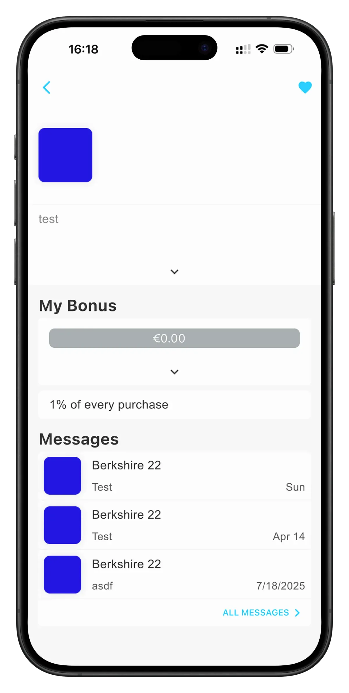 Detalle de comercio con porcentaje de cashback por compra