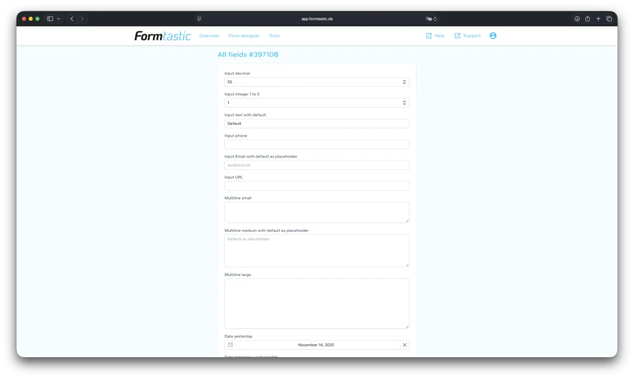 Editor de formularios